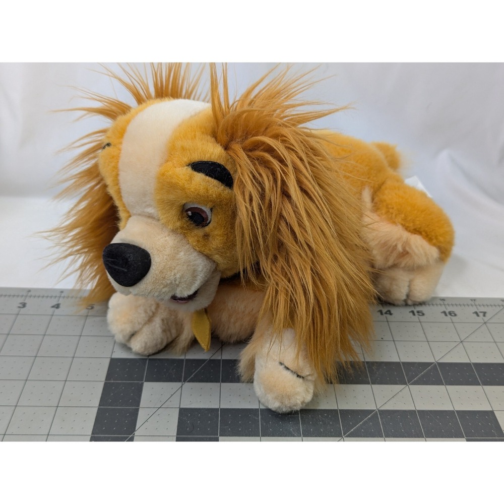 Disney Store Lady and the Tramp Plush 11 Inch Tall Beans Stuffed‎ Animal Toy